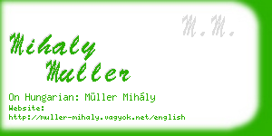 mihaly muller business card